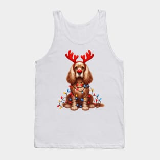 Christmas Red Nose Cocker Spaniel Dog Tank Top